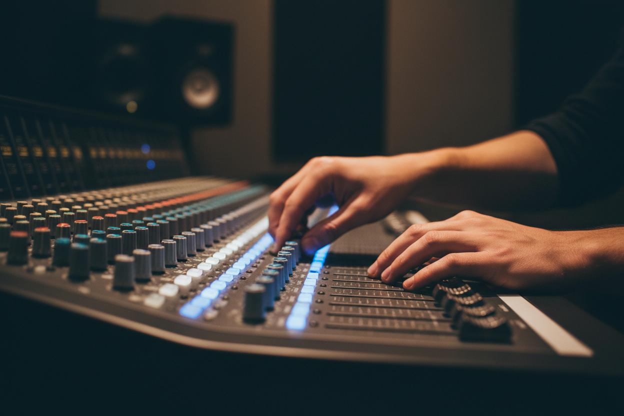 Régie audiovisuelle et contrôle son pour la production technique d’un événement.